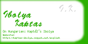 ibolya kaptas business card